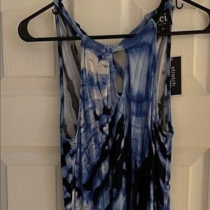 NEW WITH TAGS - Full length tie dye dress, comfortable/has stretch. Size M